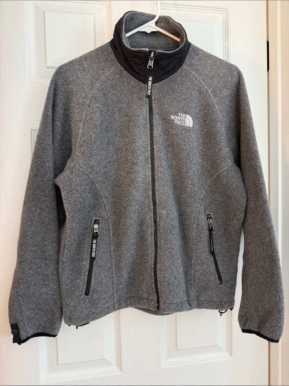 Vintage 2003 The North Face Women's Gray Full-Zip Polartec Fleece Jacket Sz S
